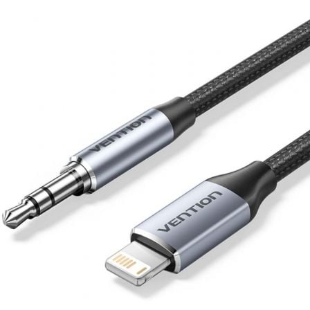 Adaptador Audio Vention BMCHF/ Jack 3.5 Macho - Lightning Macho/ 1m/ Gris - Frikibase