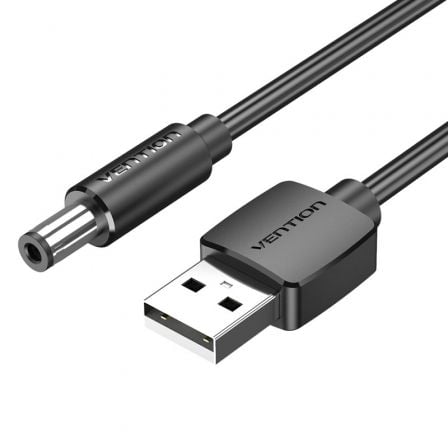 Cable Alimentación Vention CEYBF/ USB-A Macho - DC 5.5mm Macho/ 1m/ Negro - Frikibase