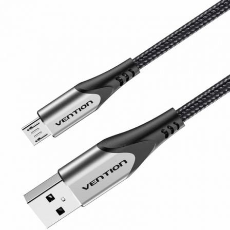 Cable USB 2.0 Vention COAHH/ microUSB Macho - USB Macho/ 480Mbps/ 2m/ Gris - Frikibase