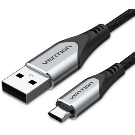 Cable USB 2.0 Vention COCHD/ USB Macho - MicroUSB Macho/ 480Mbps/ 50cm/ Negro - Frikibase