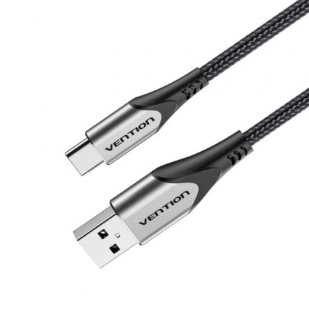 Cable USB 2.0 Tipo-C Vention CODHF/ USB Macho - USB Tipo-C Macho/ 480Mbps/ 1m/ Gris - Frikibase