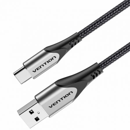 Cable USB 2.0 Tipo-C Vention CODHH/ USB Macho - USB Tipo-C Macho/ 480Mbps/ 2m/ Gris - Frikibase