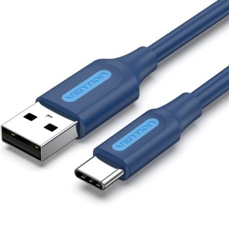 Cable USB 2.0 Tipo-C Vention COKLF/ USB Tipo-C Macho - USB Macho/ 480Mbps/ 1m/ Azul - Frikibase