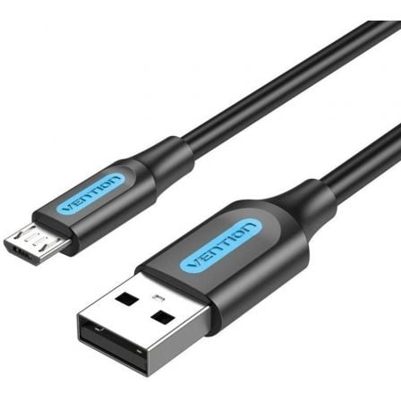Cable USB 2.0 Vention COLBD/ USB Macho - MicroUSB Macho/ 480Mbps/ 50cm/ Negro - Frikibase