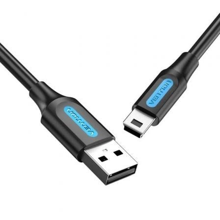 Cable USB 2.0 Vention COMBH/ USB Macho - MiniUSB Macho/ Hasta 10W/ 480Mbps/ 2m/ Negro - Frikibase