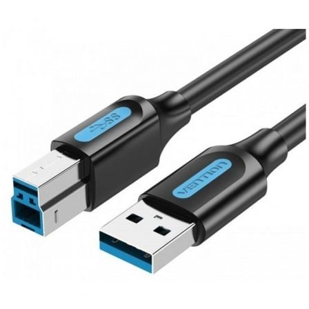 Cable USB 3.0 Vention COOBF/ USB Tipo-B Macho - USB Macho/ 5Gbps/ 1m/ Negro - Frikibase