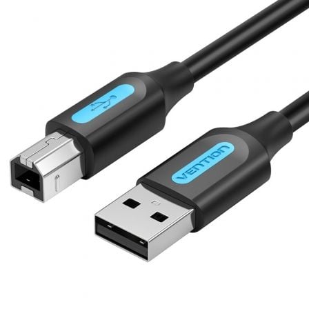 Cable USB 2.0 Impresora Vention COQBF/ USB Tipo-B Macho - USB Macho/ 480Mbps/ 1m/ Negro - Frikibase
