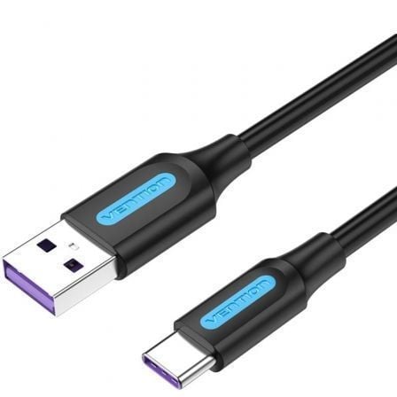 Cable USB 2.0 Tipo-C Vention CORBH/ USB Macho - USB Tipo-C Macho/ 480Mbps/ 2m/ Negro - Frikibase