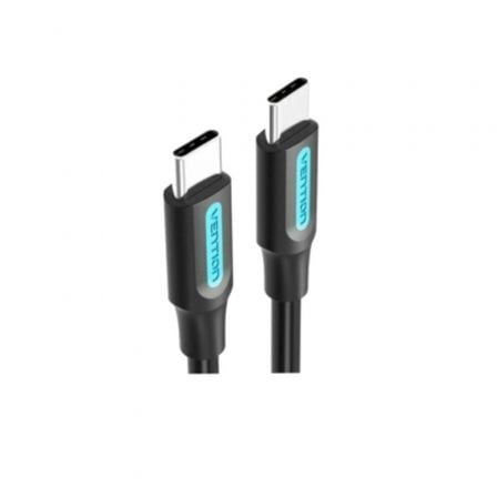 Cable USB 2.0 Tipo-C Vention COSBG/ USB Tipo-C Macho - USB Tipo-C Macho/ Hasta 60W/ 480Mbps/ 1.5m/ Negro - Frikibase
