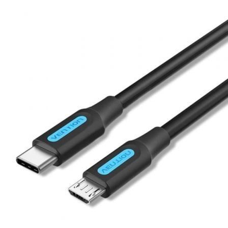 Cable USB 2.0 Tipo-C Vention COVBD/ USB Tipo-C Macho - MicroUSB Macho/ 480Mbps/ 50cm/ Negro - Frikibase
