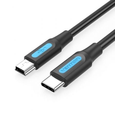 Cable USB 2.0 Tipo-C Vention COWBD/ USB Tipo-C Macho - MiniUSB Macho/ 480Mbps/ 50cm/ Negro - Frikibase