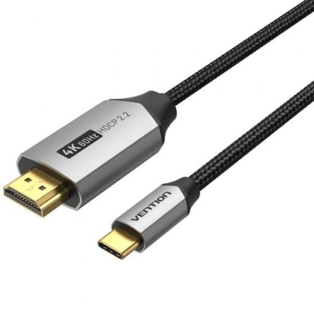 Cable Conversor HDMI 2.0 4K Vention CRBBF/ USB Tipo-C Macho - HDMI Macho/ 1m/ Negro - Frikibase