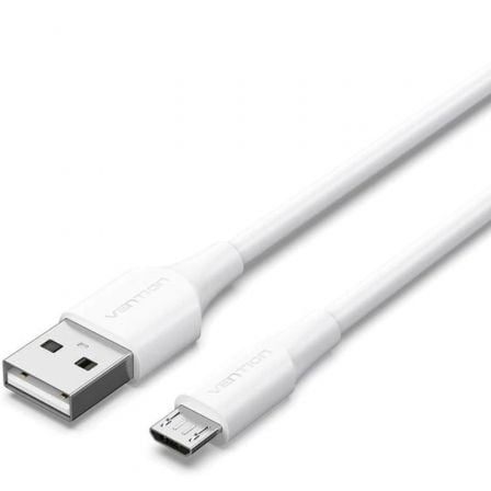 Cable USB 2.0 Vention CTIWH/ USB Macho - MicroUSB Macho/ 480Mbps/ 2m/ Blanco - Frikibase