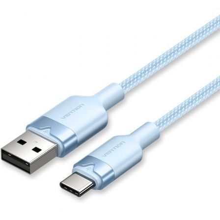 Cable USB 2.0 Tipo-C Vention CTNLF/ USB Tipo-C Macho - USB Macho/ Hasta 60W/ 480Mbps/ 1m/ Azul - Frikibase
