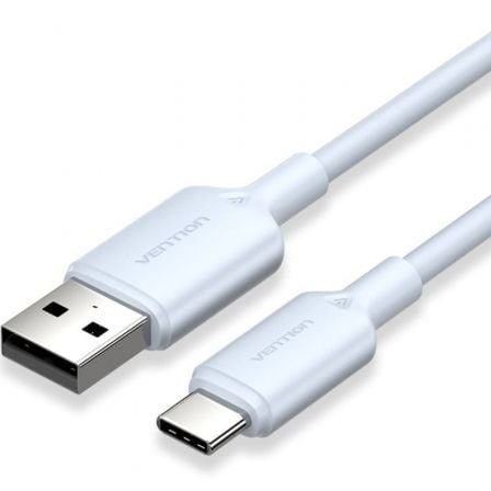 Cable USB 2.0 Tipo-C Vention CTQLF/ USB Tipo-C Macho - USB Macho/ Hasta 60W/ 480Mbps/ 1m/ Azul - Frikibase