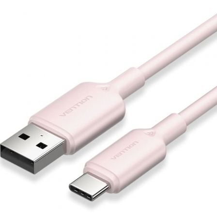 Cable USB 2.0 Tipo-C Vention CTQPH/ USB Tipo-C Macho - USB Macho/ Hasta 60W/ 480Mbps/ 2m/ Rosa - Frikibase