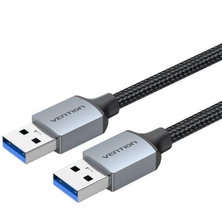 Cable USB 3.0 Vention CTSHF/ USB Macho - USB Macho/ 5Gbps/ 1m/ Negro - Frikibase