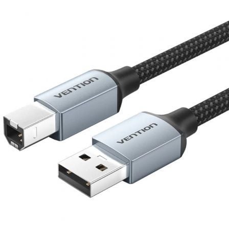 Cable USB 2.0 Impresora Vention CTTHI/ USB Tipo-B Macho - USB Macho/ 480Mbps/ 3m/ Gris - Frikibase