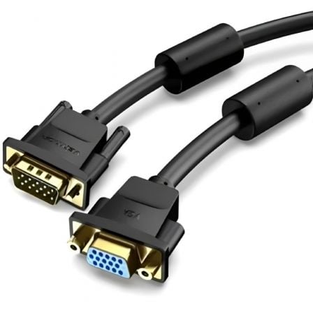 Cable Alargador SVGA Vention DAGBI/ VGA Macho - VGA Hembra/ 3m/ Negro - Frikibase