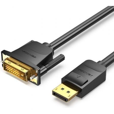 Cable Conversor Vention HAFBF/ DisplayPort Macho - DVI Macho/ 1m/ Negro - Frikibase