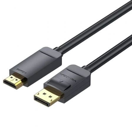 Cable Conversor Vention HAGBF/ DisplayPort Macho - HDMI 4K Macho/ 1m/ Negro - Frikibase