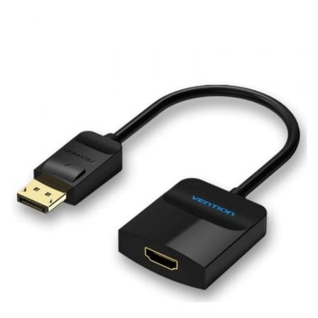 Conversor Vention HBGBB/ DisplayPort Macho - HDMI Hembra/ 15cm/ Negro - Frikibase