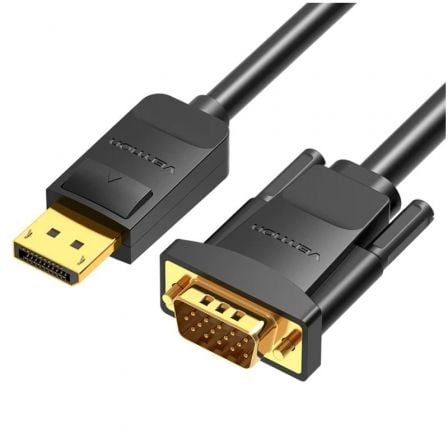 Cable Conversor Vention HBLBH/ DisplayPort Macho - VGA Macho/ 2m/ Negro - Frikibase