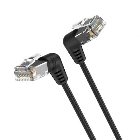 Cable de Red RJ45 UTP Vention IBOBG Cat.6A/ 1.5m/ Cabeza Rotatoria 360º/ Negro - Frikibase