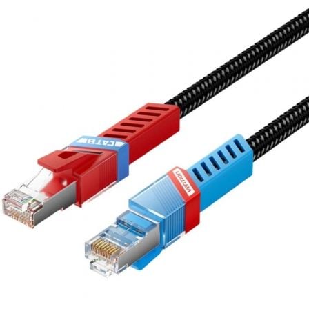 Cable de Red RJ45 SFTP Vention IKJBF Cat.8/ Gaming/ 1m/ Negro - Frikibase