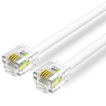 Cable de Teléfono RJ11 6P4C Vention IQBWJ/ 5m/ Blanco - Frikibase