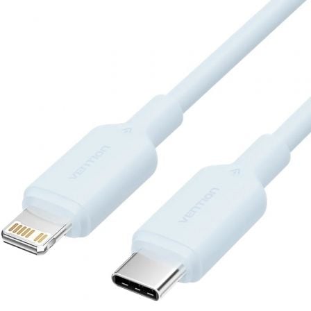 Cable USB 2.0 Tipo-C Lightning Vention LAKSH/ USB Tipo-C Macho - Lightning Macho/ Hasta 27W/ 480Mbps/ 2m/ Azul - Frikibase