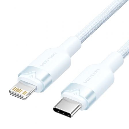 Cable USB Tipo-C Lightning Vention LALSH/ USB Tipo-C Macho - Lightning Macho/ 27W/ 480Mbps/ 2m/ Azul - Frikibase