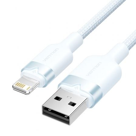 Cable USB 2.0 Lightning Vention LANSF/ USB Macho - Lightning Macho/ 480Mbps/ 1m/ Azul - Frikibase