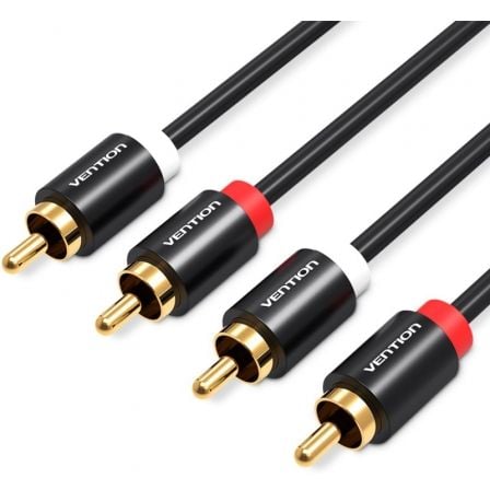 Cable Estéreo Vention VAB-R06-B300/ 2x RCA Macho - 2x RCA Macho/ 3m/ Negro - Frikibase