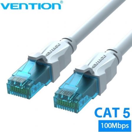 Cable de Red RJ45 UTP Vention VAP-A10-S1500 Cat.5e/ 15m/ Azul y Blanco - Frikibase