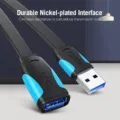 Cable Alargador USB 3.0 Vention VAS-A13-B150/ USB Macho - USB Hembra/ 5Gbps/ 1.5m/ Negro y Azul – imagen 2