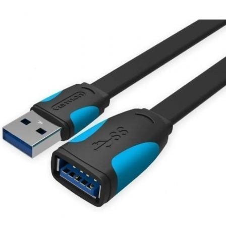 Cable Alargador USB 3.0 Vention VAS-A13-B200/ USB Macho - USB Hembra/ 5Gbps/ 2m/ Negro y Azul - Frikibase