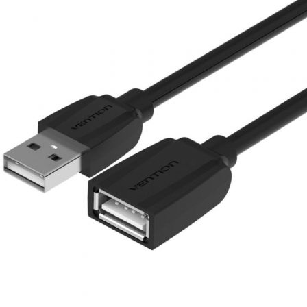 Cable Alargador USB 2.0 Vention VAS-A44-B100/ USB Macho - USB Hembra/ 1m/ Negro - Frikibase