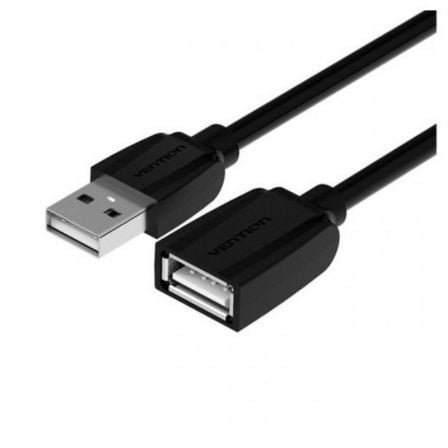 Cable Alargador USB 2.0 Vention VAS-A44-B200/ USB Macho - USB Hembra/ 480Mbps/ 2m/ Negro - Frikibase