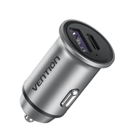 Cargador de Coche Vention FFFH0/ 1xUSB-Tipo C/ 1xUSB/ 30W - Frikibase