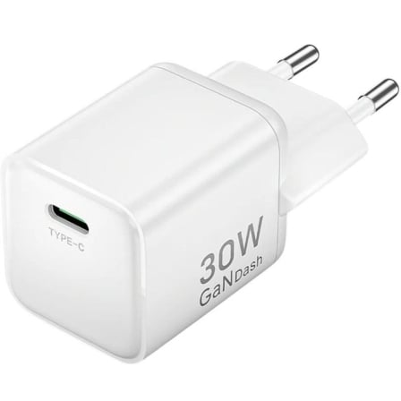 Cargador de Pared GaN Vention FCIW0-EU/ 1xUSB Tipo-C/ 30W - Frikibase