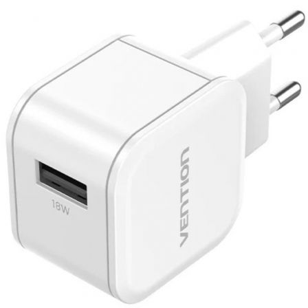 Cargador de Pared GaN Vention FEKW0-EU/ 1xUSB/ 18W - Frikibase