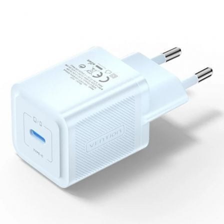Cargador de Pared GaN Vention FEPL0-EU/ 1xUSB Tipo-C/ 20W - Frikibase