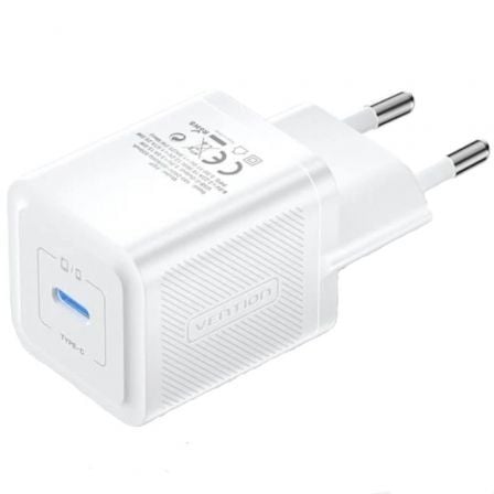 Cargador de Pared GaN Vention FEPW0-EU/ 1xUSB Tipo-C/ 20W - Frikibase