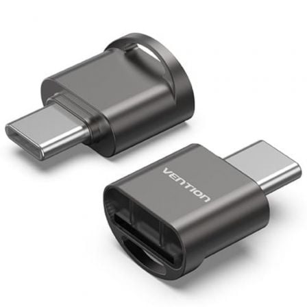 Lector de Tarjetas Externo Vention CLMH0/ USB Tipo-C - Frikibase