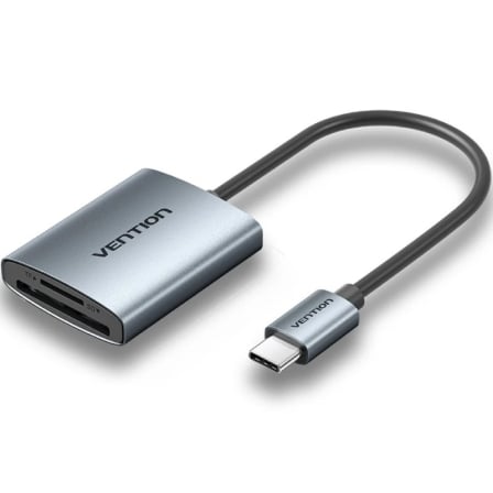 Lector de Tarjetas Externo Vention CLOHB/ USB Tipo-C - Frikibase