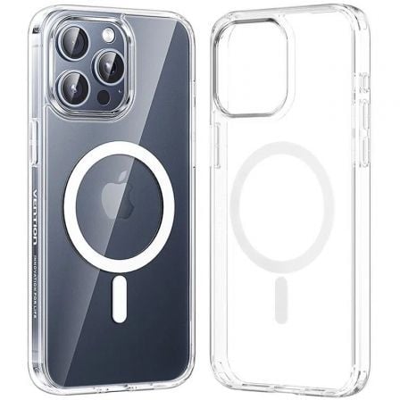 Funda Dura con Magsafe Vention KUAT0-30/ Compatible con iPhone 13 Pro/ Transparente - Frikibase