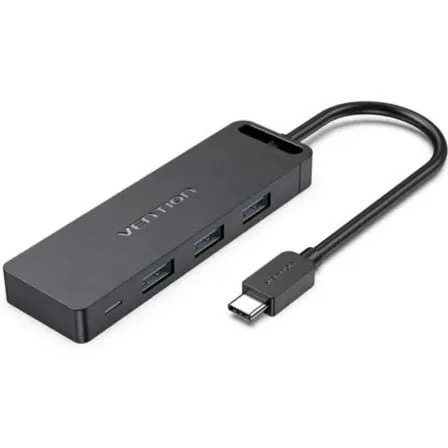 Hub USB Tipo-C Vention TGTBB/ 3xUSB/ 1xUSB Tipo-C/ 1x MicroUSB PD - Frikibase