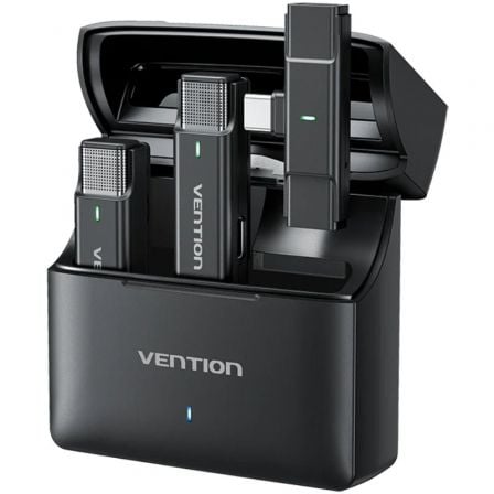 Micrófono Inalámbrico con Clip Vention NCAB0/ USB Tipo-C/ Incluye Receptor/ 2 unidades - Frikibase