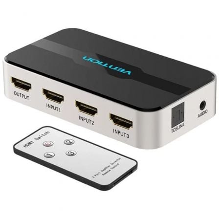 Duplicador HDMI Vention AFJH0/ 3x HDMI Hembra - HDMI Macho / 1x Audio - Frikibase